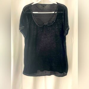 Rock & Republic Black Sheer Blouse